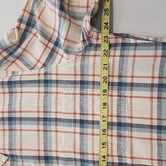 J. Crew Men's Blue Red Plaid Short Sleeve Shirt Button Front, sz LG - Picture 14 of 16